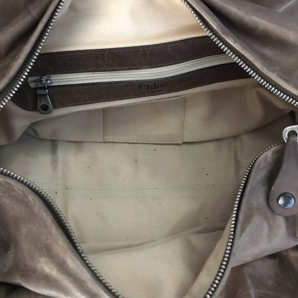 Chloe Metallic Gold Snakeskin Leather Satchel - Picture 6 of 7